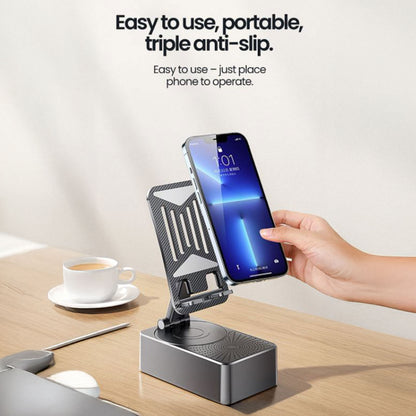 🔥Last Day 50% OFF🔥 HearNHold Bluetooth Speaker & Phone Holder Stand – Portable Wireless Audio Dock for Desk, Tablet, and Mobile