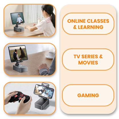 🔥Last Day 50% OFF🔥 HearNHold Bluetooth Speaker & Phone Holder Stand – Portable Wireless Audio Dock for Desk, Tablet, and Mobile